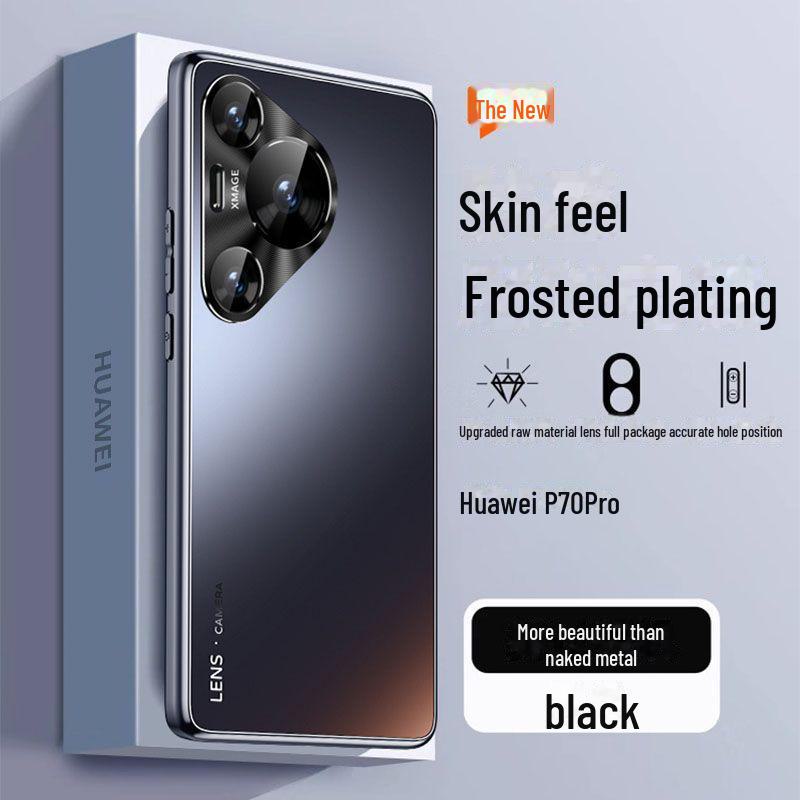 High-end Protective Case for Huawei P40/P50/P60/P70 Pro, Full Frosted Design with Electroplating Finish