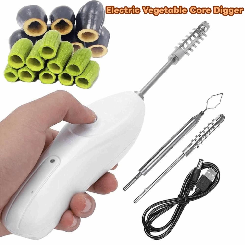 Stainless Steel Electric Vegetable Core Digger Replaceable Head Electric Fruit Corer Restaurant