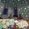 100/40Pcs 3D Glow In the Dark Stars Ceiling Wall Stickers