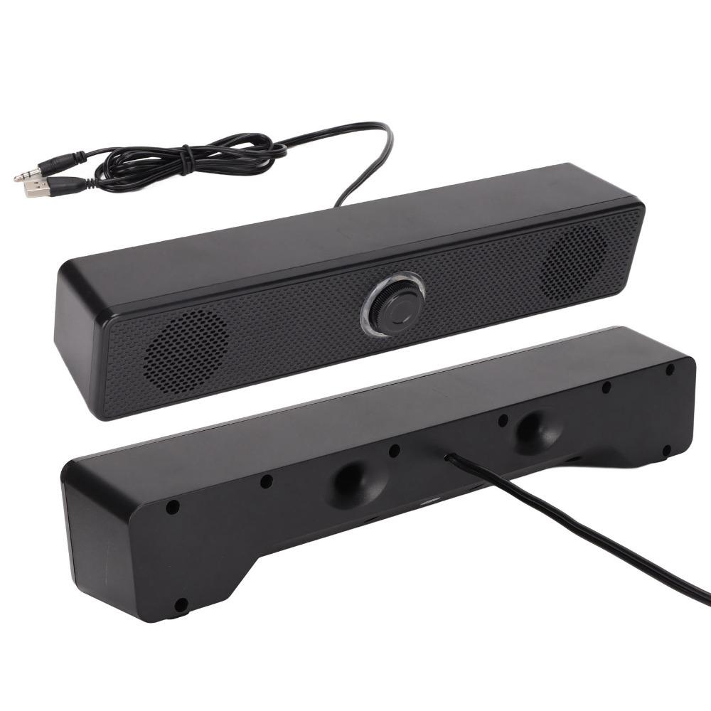 3.5mm Input Double Horns with Volume Control Wired Connection Computer Speaker  Music Listening