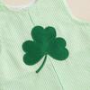 Baby Boy Striped Tank Romper Clover Embroidery Sleeveless Bodysuit Irish Clothes