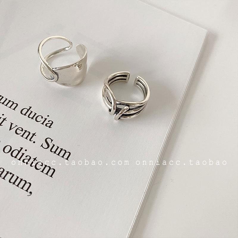 Трендовое винтажное кольцо с открытой цепочкой, узлом и широким ободком для женщин