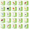 50PCS Animal Cognition Flash Cards Children's Early Education Word Recognition Paper Cards English Learning Educational Toys