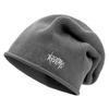 Kemer Knitted Embroidered Baotou Curled Edge Hoodie Men's Autumn and Winter Outdoor Warm and Fashionable Versatile Women's Stacking Hat