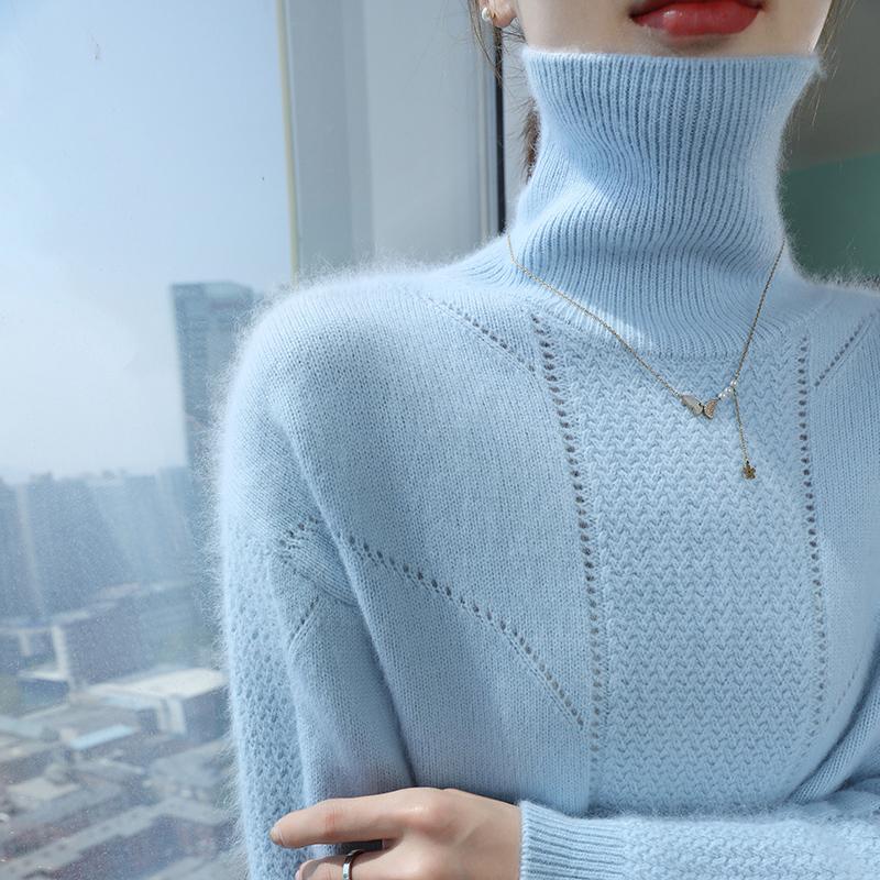 Женский кашемировый свитер Qinghe кашемир 30% кашемир 30% норка 30% шерсть 10% нейлон Женский осенне-зимний толстый кашемировый свитер мягкий и теплый