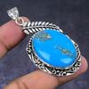Натуральный бирюзовый драгоценный камень 925 стерлинговое серебро ювелирное изделие кулон 2,40" N1u91
