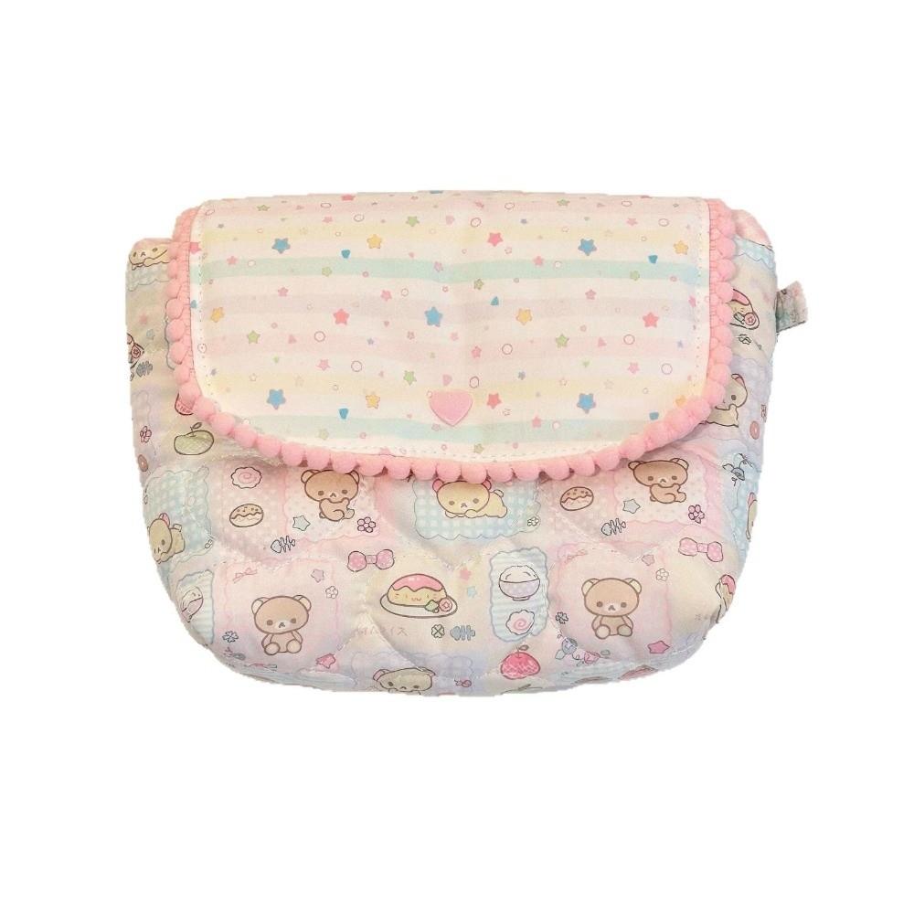 Quilted Design Pencil Case Large Capacity Pen Bag Kawaii Makeup Bag Office Use