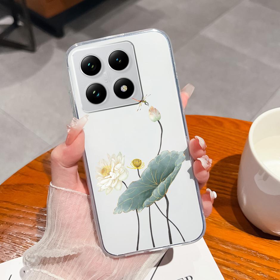 Чехол для Xiaomi 15T 15T Pro Милый Кот-Астронавт Защита от отпечатков пальцев Модный Прозрачный Корпус Для xiaomi15t 15tpro Защита