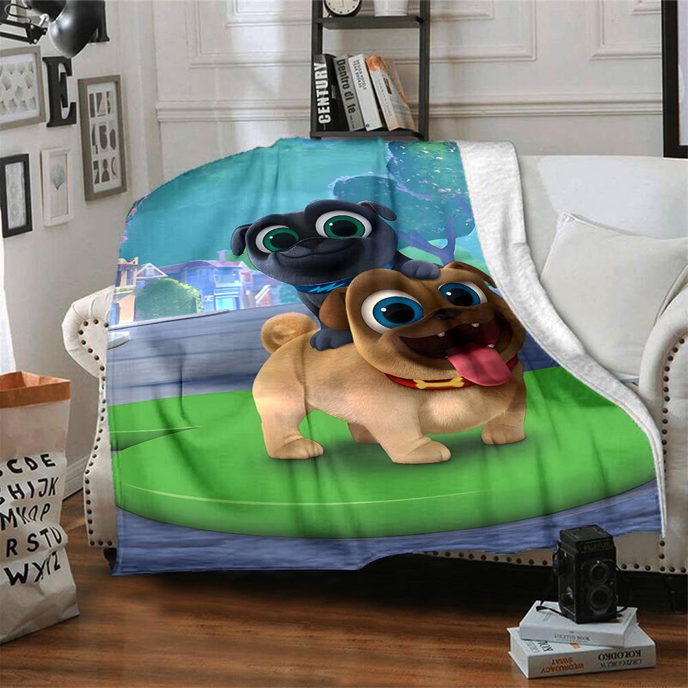 1pc Puppy Dog Pals Blanket, Gift, for Men and Women, Soft Blanket, Good for Sofa Bed Couch Travel, Lightweight Flannel Blanket
