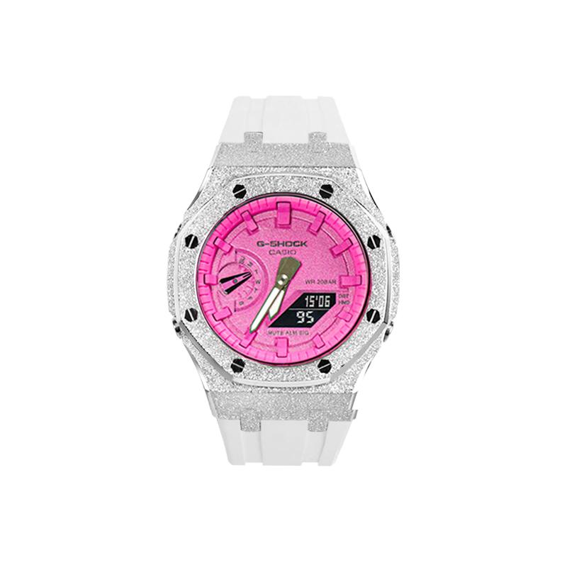 CASIO Customized watch modified series Sakura catkins trend modification waterproof luminous Quartz same style for men and w GA-2100-1A1