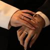 Stackable Adjustable Open Rings Sparkling Matching Rings Love Gift Sun Moon Couple Finger Ring  Men