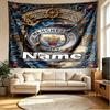 Custom Name Personalized Manchester City Print Tapestry, Wall Art Decor, Bedroom, Dorm, Apartment, LivingRoom, Party Backdrop, Gift for Birthday
