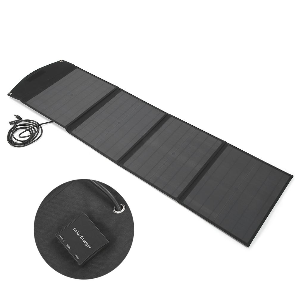100W 18V Foldable Solar Bag USB Port Flexible Monocrystalline Charger for Mobile Phone Laptop GPS