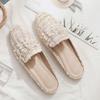 Pearl With Bow Sandals Outside Woman Slippers Low Heel Slides Summer 2025 Shoes for Women Cheap Liquidation Footwear Wholesale
