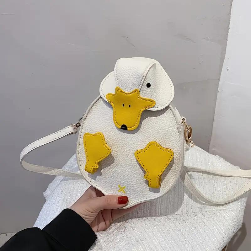 Women Duck Shape Bag Crossbody Female Soft PU Leather Shoulder Bag Girls Cute Cartoon Duck Handbags And Purses