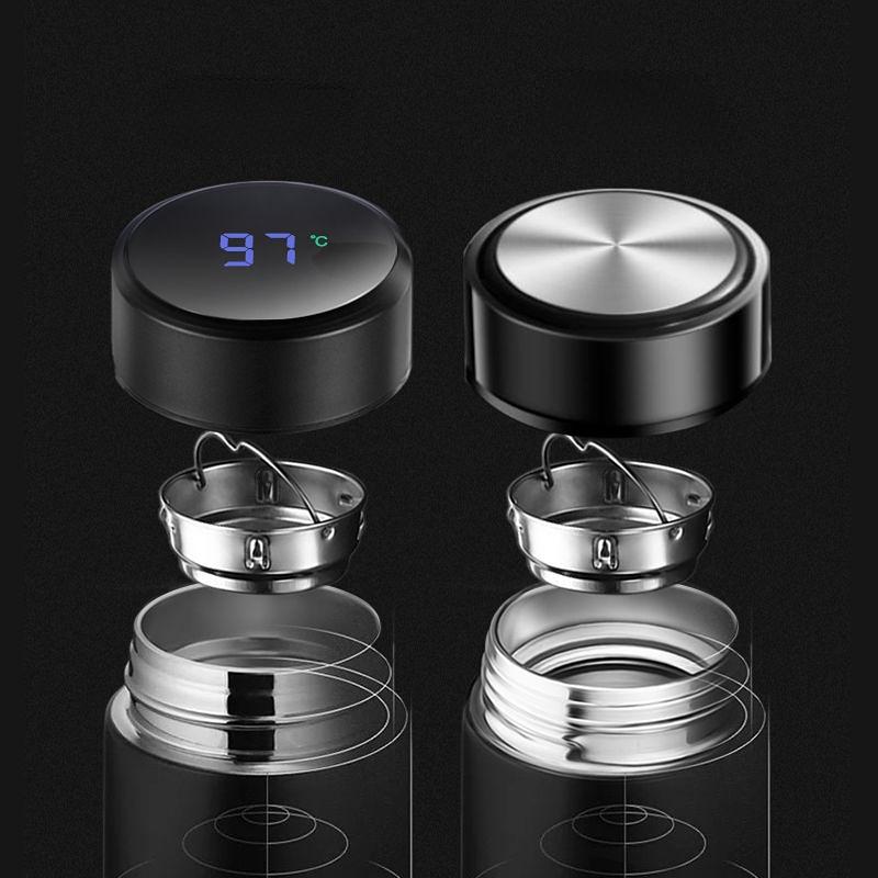 Термос-чашка Intelligent Thermos объемом 500 мл, переносная термокружка из нержавеющей стали, бутылка для воды, кружка для чая, офисная термокружка