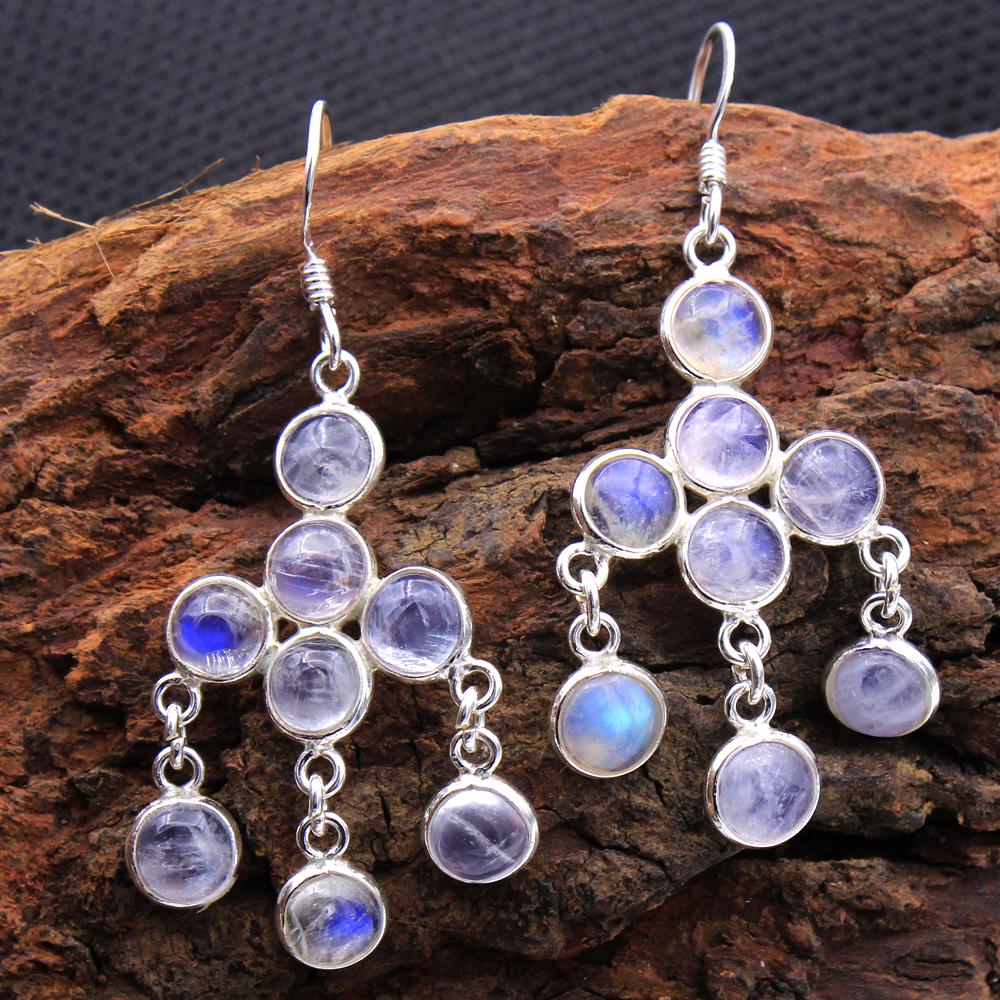 Лабрадорит, Серьга из серебра с лунным камнем, Серьга-подвеска, Серебряная подвеска, Ювелирные изделия из стерлингового серебра 925 ручной работы, Подарки для нее