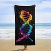 DNA arts Pattern Beach Towel for Family stuffs friends Gifts Quick-Dry Sand free For Bath Yoga Beach Camping Swimming GYM travel