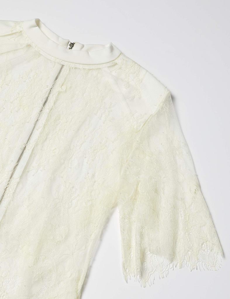 Lace Tops SWFB184093 WHT Japan F [Sneider] Women's (FREE Size)