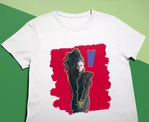 Janet JacksonControl Album Signed Shirt Classic White Unisex S-5XL.webp Unisex T-Shirt