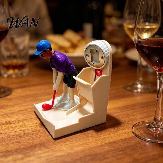 Home Bar Accessories Golf Swing Beer Buddy, Golfer Bottle Opener, Themed Opener Game Fun for Parties Man Cave Drinking