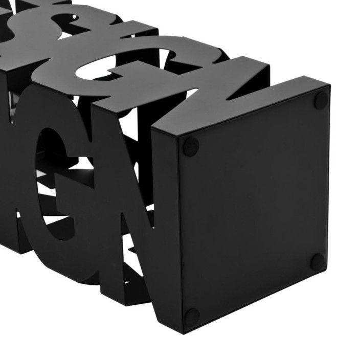 VidaXL Porte-parapluie Design Acier Noir