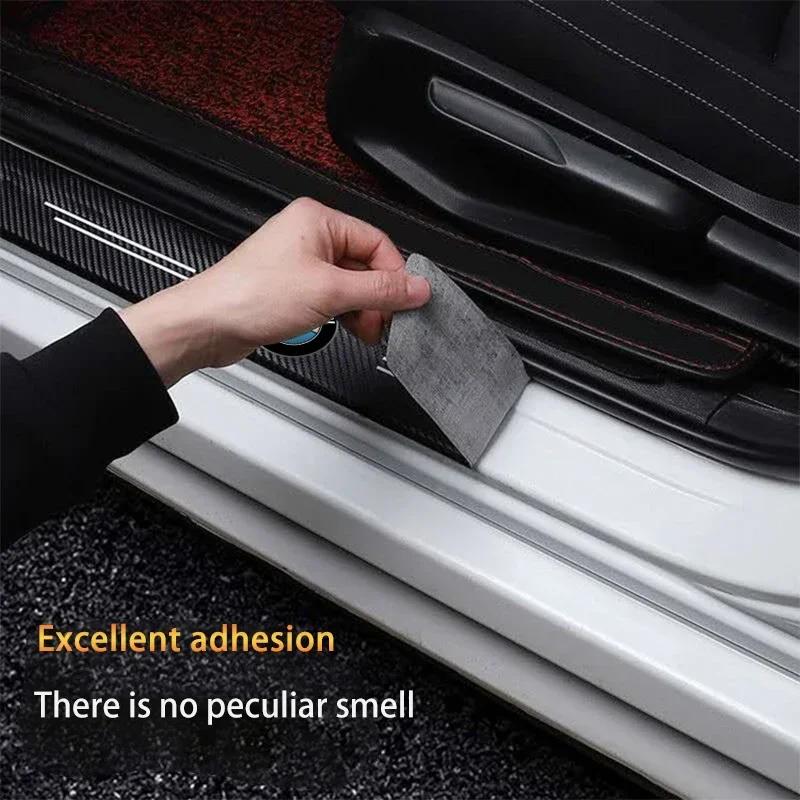 BAGG9 Car Sticker Carbon Fiber Car Door Sill Protector Stickers For BMW M E46 E90 E60 F30 E39 F10 F20 E87 E36 F20 F30 1 2 3 5 7 Series
