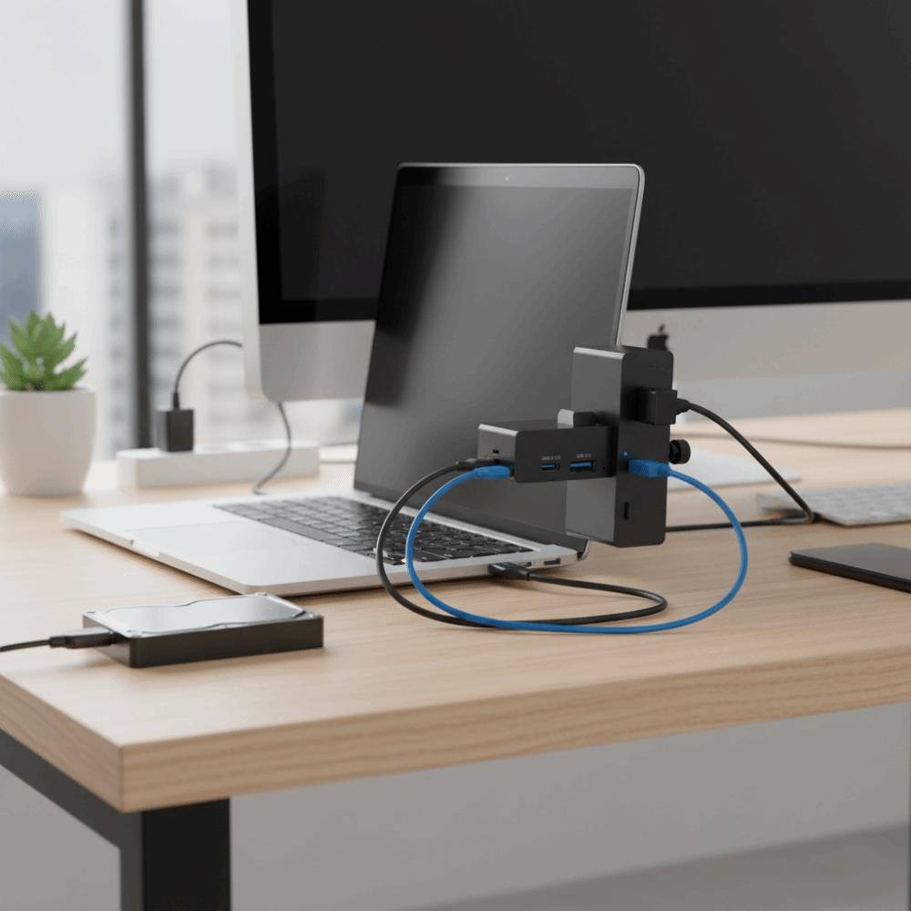 USB-хаб 5 Гбит/с с зажимом, питание, высокоскоростной хаб, сверхскоростной док-станция расширения, расширение для компьютера