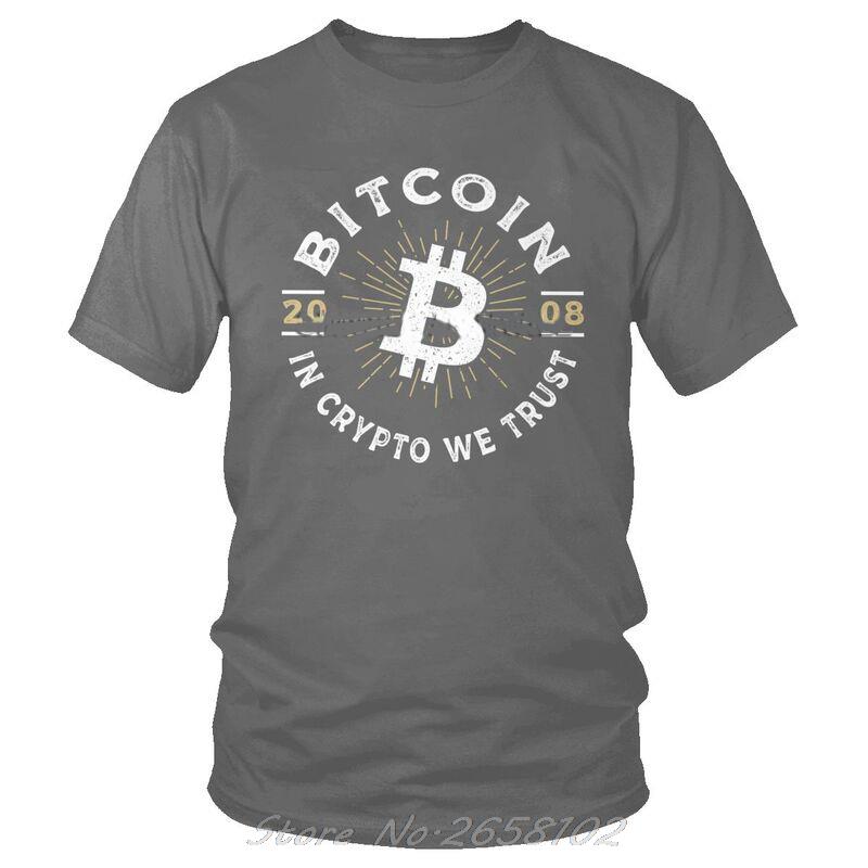 Vintage Bitcoin In Crypto We Trust T Shirt Cotton T-shirts Blockchain BTC Tee Tops Harajuku Streetwear Tshirts Gift