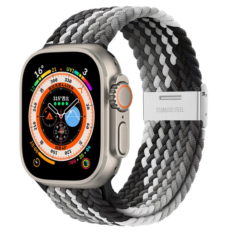 Плетеный solo loop Ремешок Для Apple watch Ultra2 ремешок 49мм 45мм 44мм 40мм 41мм 42мм 46мм correa bracelet серия 8 7 se 6 9 3 10 11