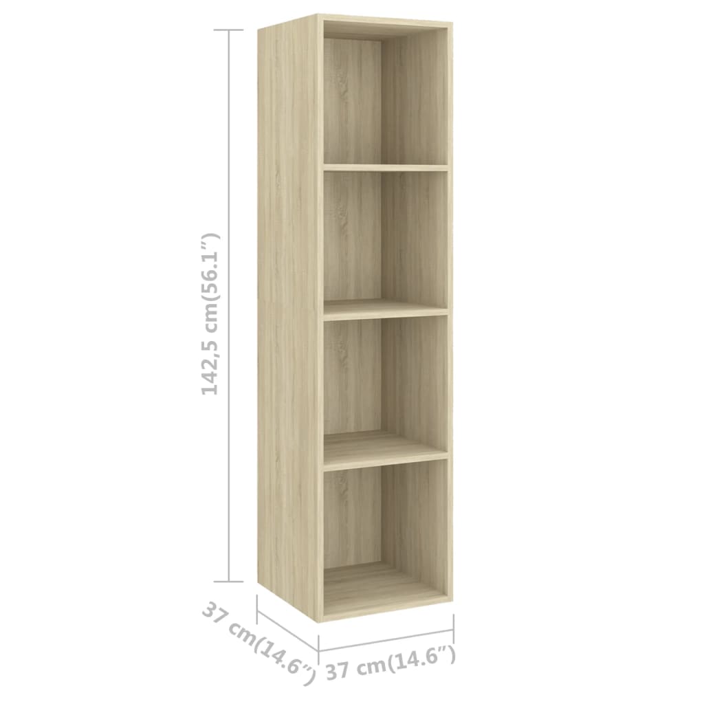TV Wall Cabinets Set of 2 Sonoma Oak Wood Based Material