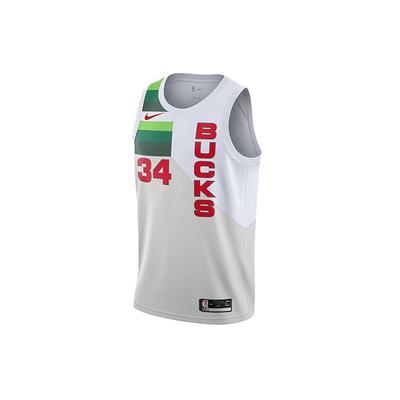 Баскетбольная майка NBA Milwaukee Bucks Giannis Antetokounbpo #34 Fan Edition для мужчин, белая BQ1165-100