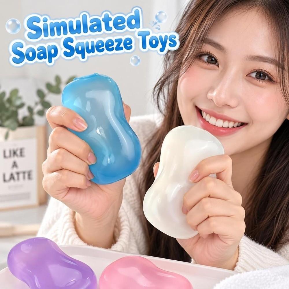 Kneading Soap Squishy Toy Super Soft Slow Rebound Fidget Toy Realistic Soap Pinch Home Decoration