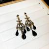 Серебряная игла ретро хрустальные серьги с бахромой и бриллиантами модные нишевые серьги легкий люкс темперамент высококлассные серьги женские