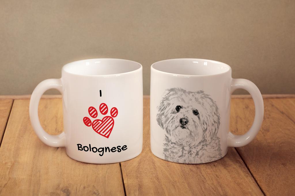 Bichon Bolognese, Bolo, Botoli, Bottolo - cup with a dog, cute cup with graphics, a gift with your photo from the Art-Dog brand