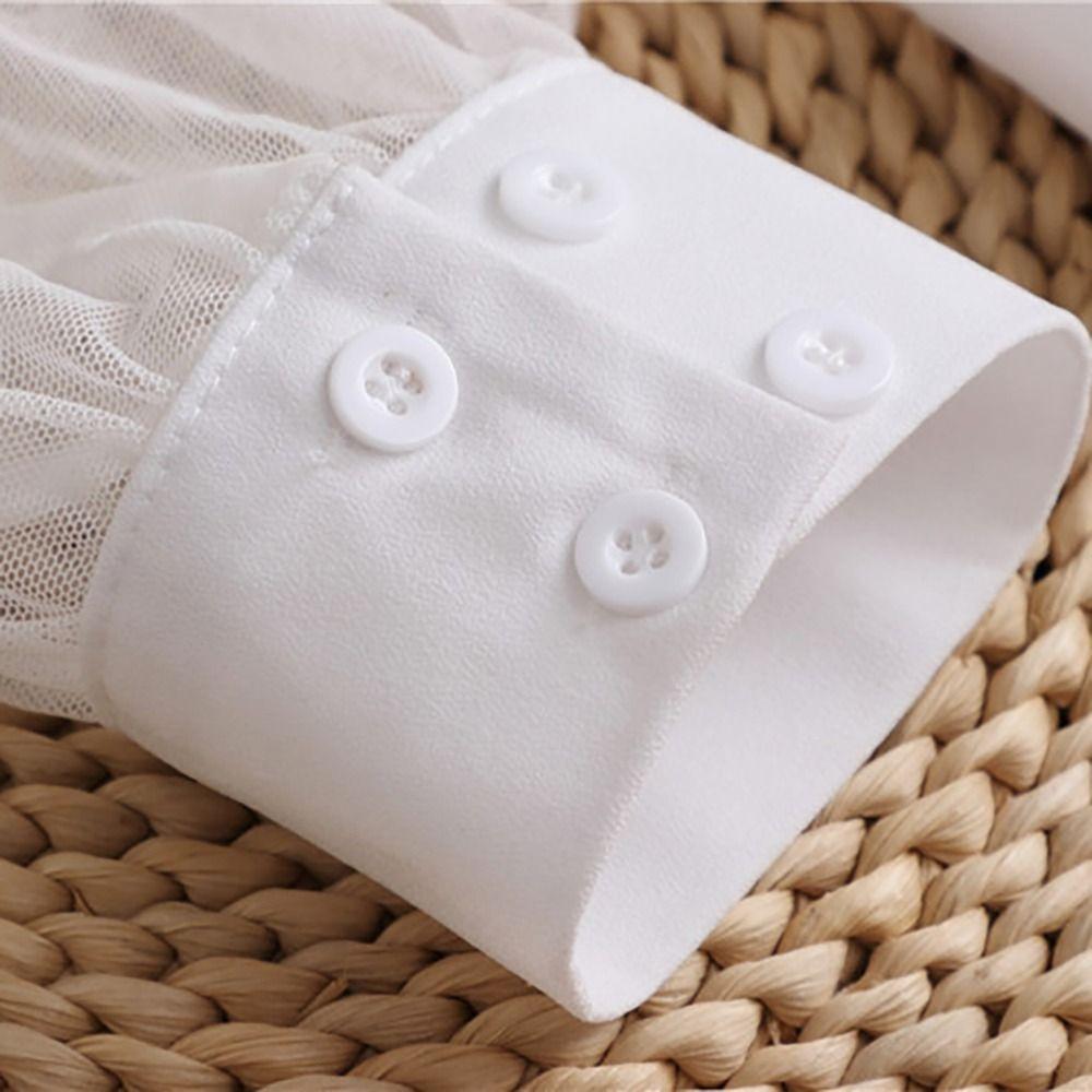 Свитер Декоративные оборки Рукава до локтя Съемные манжеты с искусственными рукавами Искусственные манжеты Кружевные манжеты