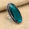 Indicolite Tourmaline Gemstone Handmade Jewelry 925 Sterling Silver Ring For Christmas