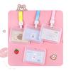 Plastic Card Sleeves ID Card Holder Vertical Name Tag Badge Holder with Lanyard Neck Lanyard