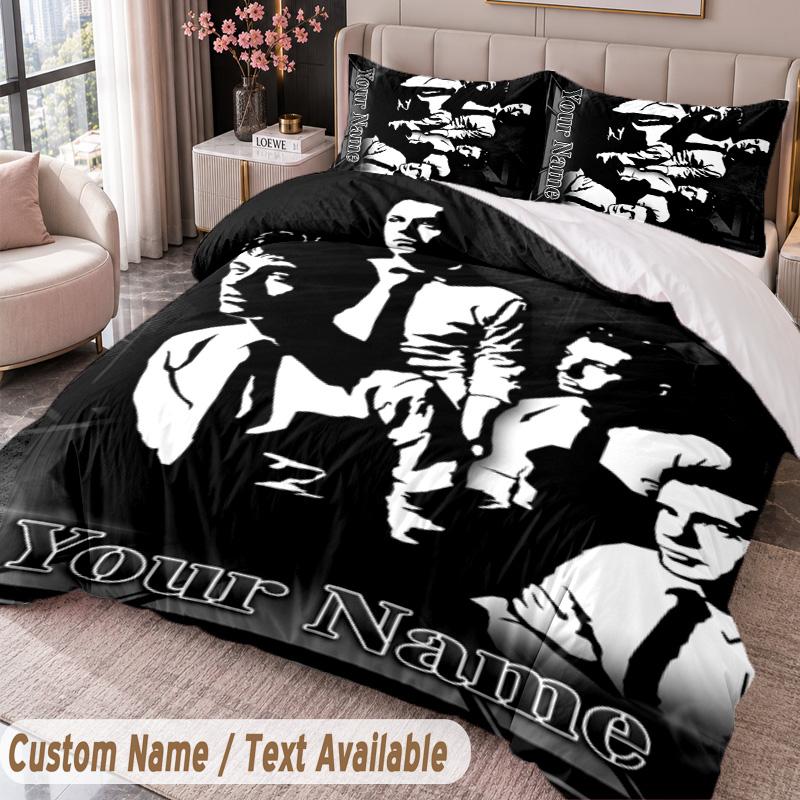 Custom Name Text 3Pcs Bedding Set Arctic Monkeys Duvet Cover And Two Pillowcases