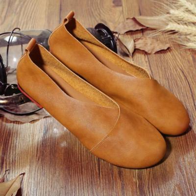 Туфли на плоской подошве женские Большие размеры Ретро женская обувь Плоская подошва Круглый носок Мягкая подошва Женские туфли Лоферы Женские туфли на плоской подошве Zapatos