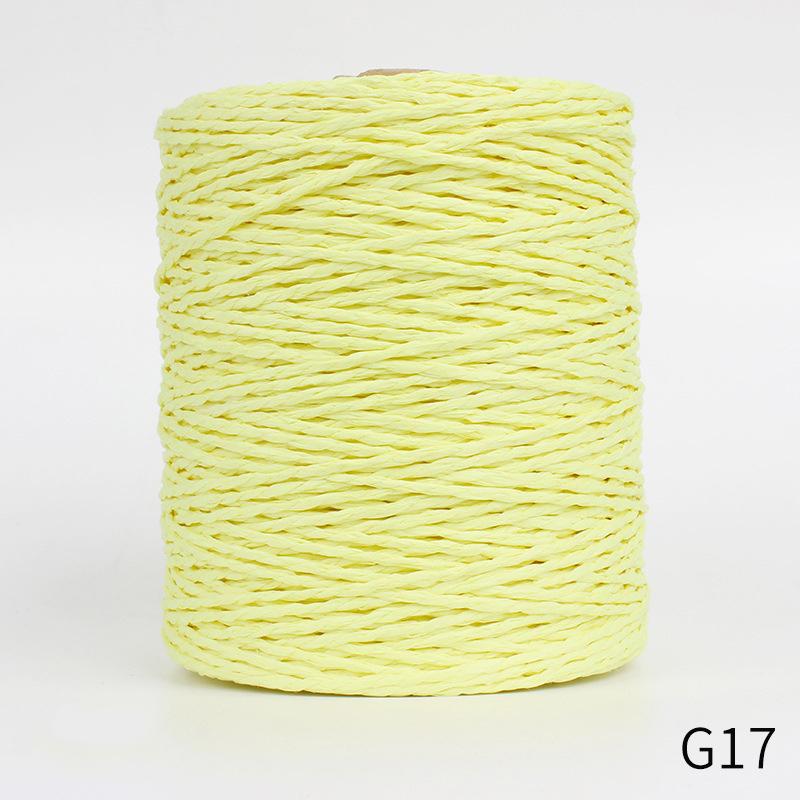 280M/Roll Cushion Baskets Knitting Material Hat HandBag Colorful Threads For Summer Hand Knit Crochet Natural Raffia Straw Yarn