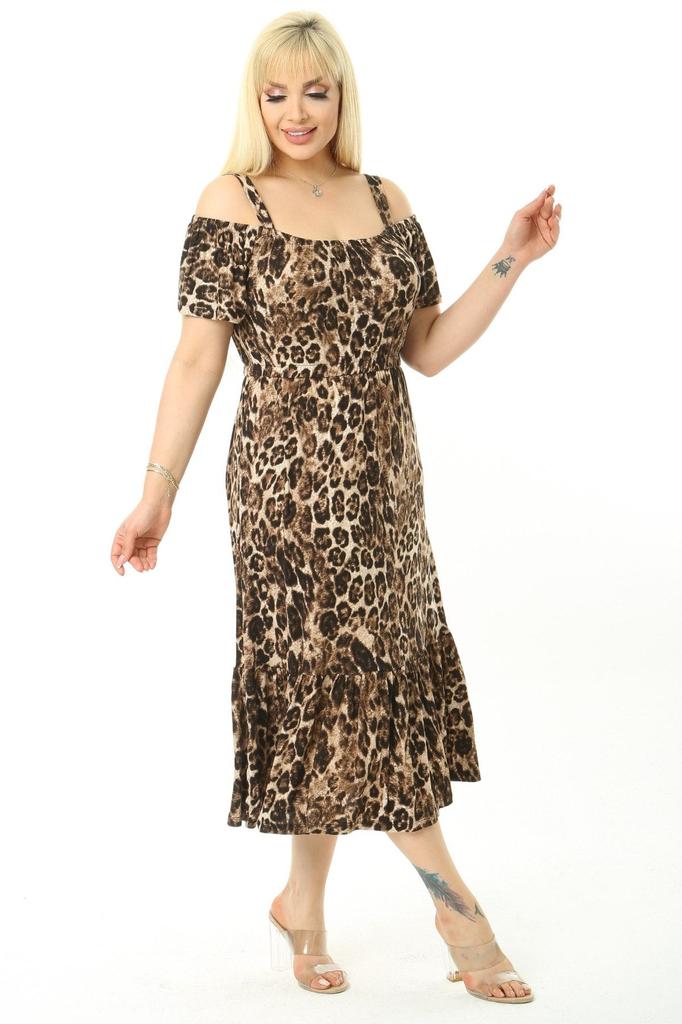 Женское платье большого размера Платье Madonna с вырезом на бретельках и узором из гальки