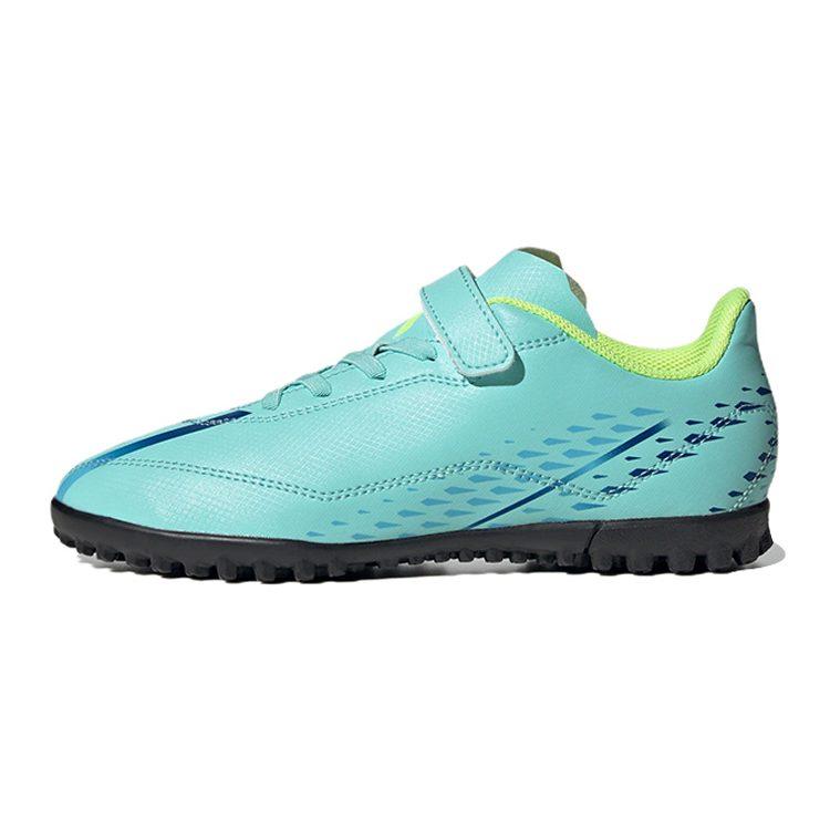 adidas X Speedportal .4 H/L TF Устойчивые к скольжению и истиранию Низкие детские футбольные бутсы Сине-желтые Детские GW8500
