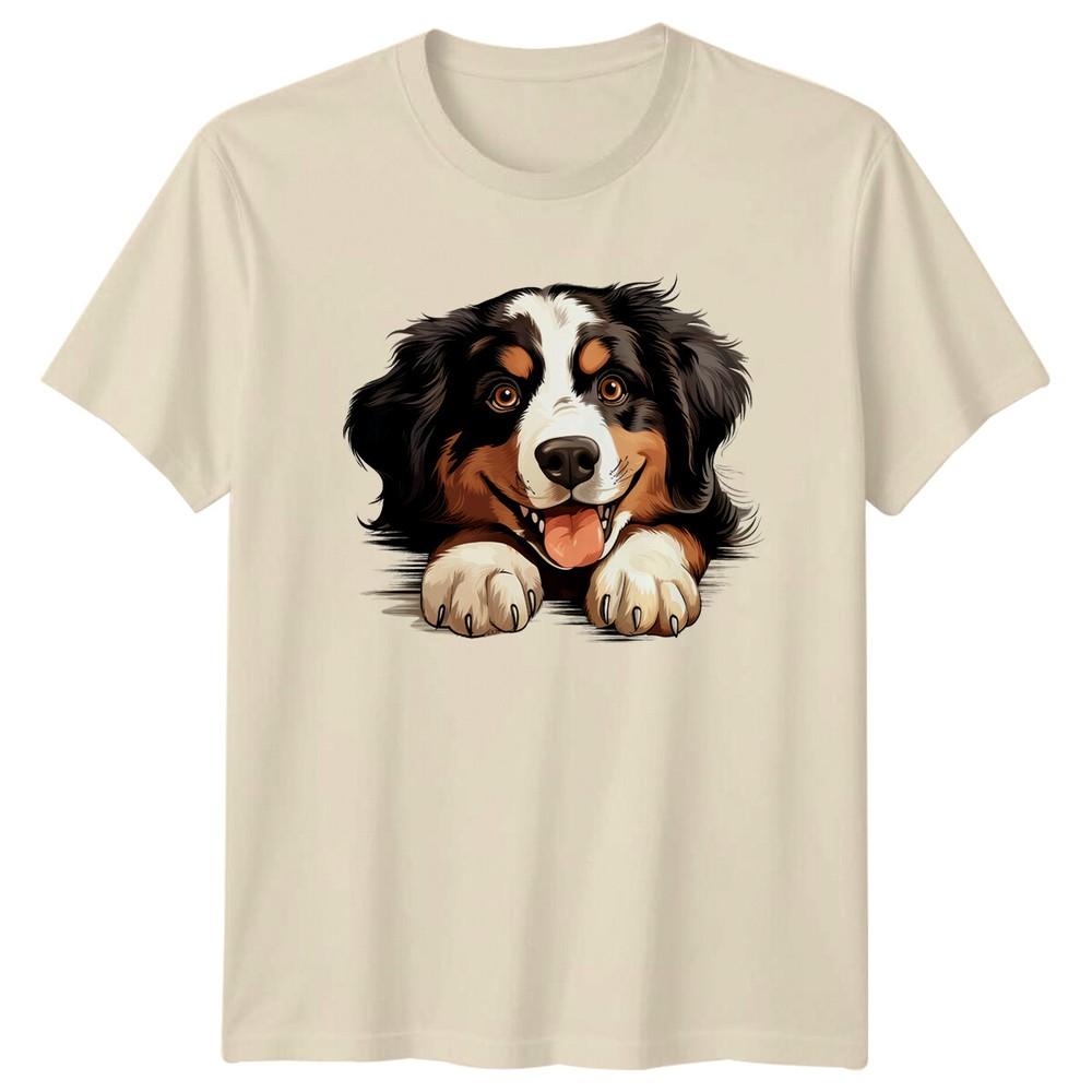 Cute Bernese Mountain Dog Peekaboo Puppy Pet Portrait TShirt