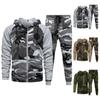 Men's Tracksuit Hooded Outerwear Hoodie Set 2 Pieces Autumn Sporting Male Fitness Camouflage Sweatshirts Jacket Pants Sets