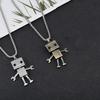 Hip Hop Heavy Industry Unisex Metal Pendant Choker Robot Necklace Man Necklace Birthday Present
