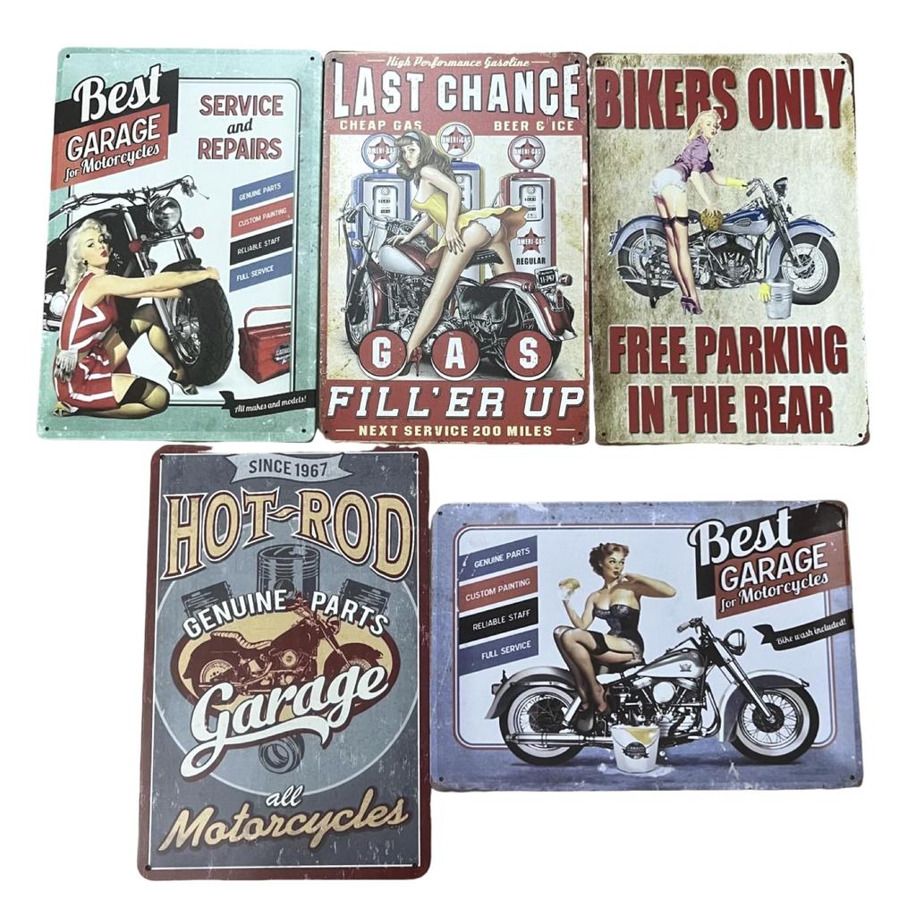 Tin Metal Vintage American Retro Wall Decor (ADOSSY) Sign, Plate, Style, (D)