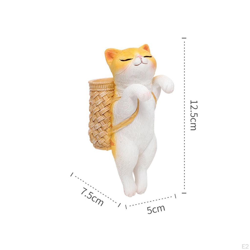 Очаровательная скульптура кота для подвесных горшков — причудливый декор сада