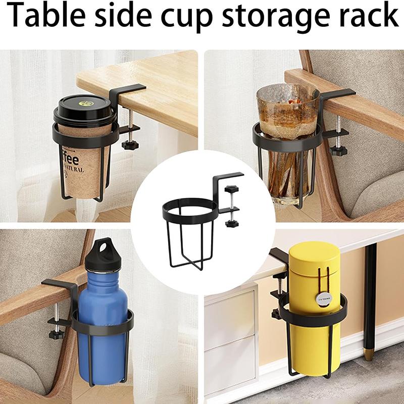 Металлический настольный держатель для напитков, держатель для стакана на столе, держатель для стакана на приставном столике, зажим для крепления на столе и держатель из нержавеющей стали