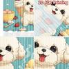 2D flat printing 2pcs Curtains Cute dog chef strawberry ice cream Digital Printed Polyester Drapes Family Party Decoration Use